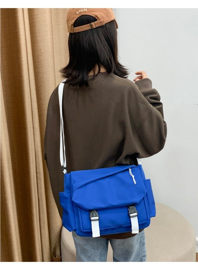 Kiffiyeh Japanese Harajuku Large-capacity Crossbody Bag For Teenages,Versatile For Students, Messenger Bag For Classes, Retro Canvas Bag, With Fashionable Color. - Image 5